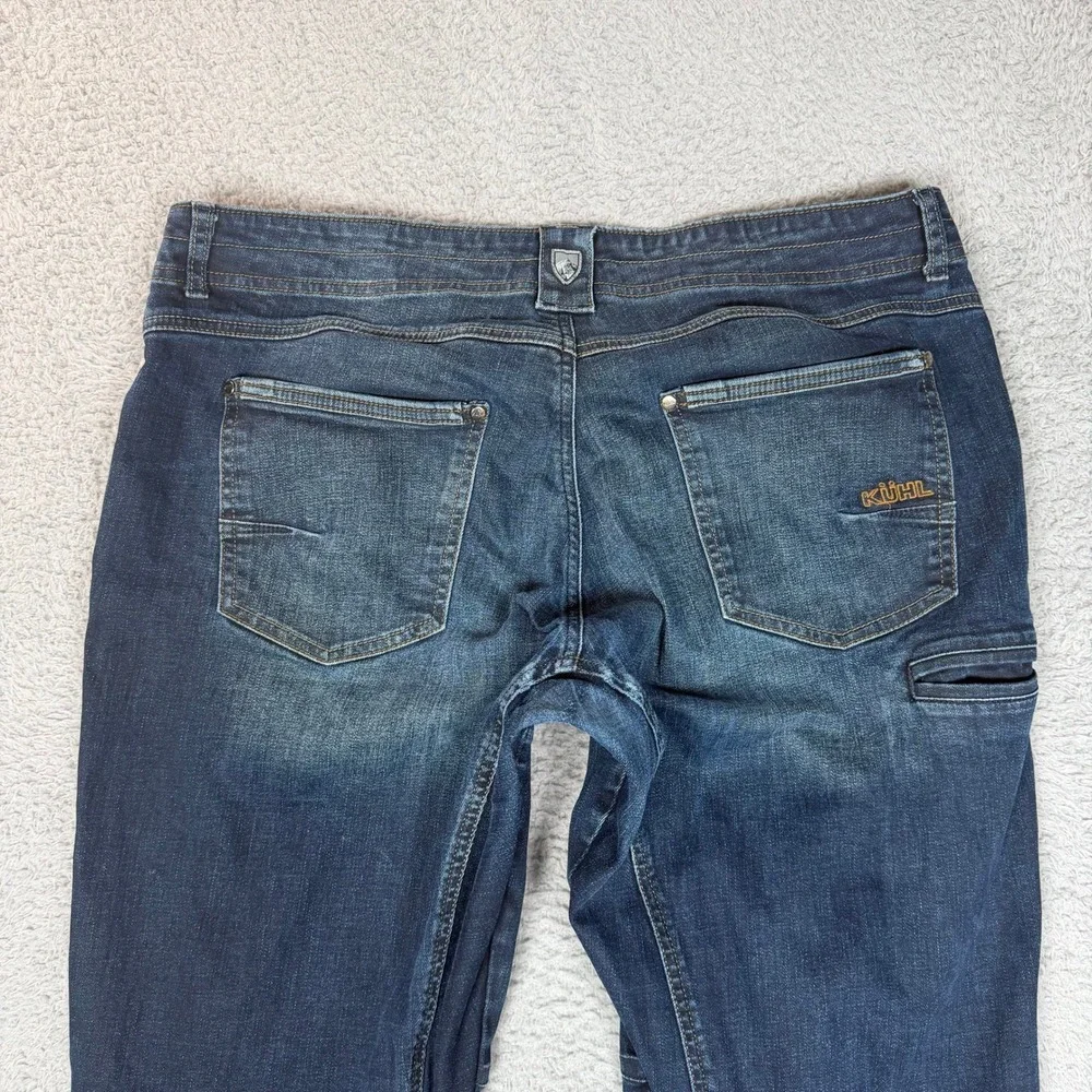 Kuhl Kanvus Jean Mens 39x31.5 Dark Wash Blue Articulated Knee Outdoor Pants - Picture 4 of 12